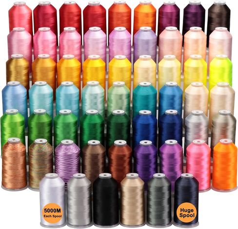 New brothread 25 Basic Color Huge Spool Polyester Embroidery Machine Thread in Kuwait