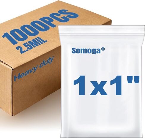 1000PCS 1.5"x1.5" Clear Small Plastic Resealable Poly Zip Bags Lock Mini Baggies For Packaging Pill Jewelry Bag Durable Thick 2.4 Mil in Kuwait