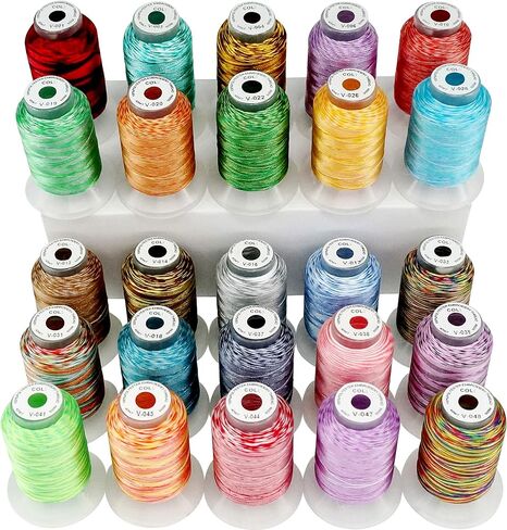 New brothread 25 Colors Variegated Polyester Embroidery Machine Thread Kit in Kuwait