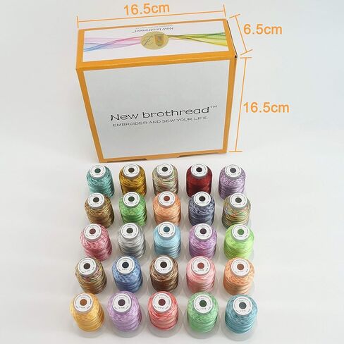New brothread 25 Colors Variegated Polyester Embroidery Machine Thread Kit in Kuwait