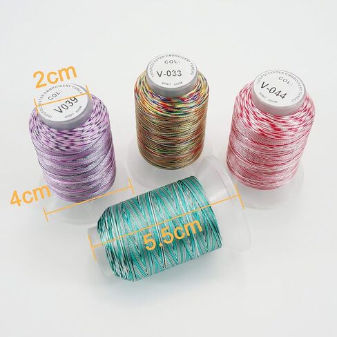 New brothread 25 Colors Variegated Polyester Embroidery Machine Thread Kit in Kuwait