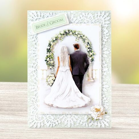 Forever & Always Die Cut Decoupage Collection for Wedding Card Making. 12 Pre-Cut Sheets for 3D Card Toppers Paper Tole by Katy Sue Designs in Kuwait