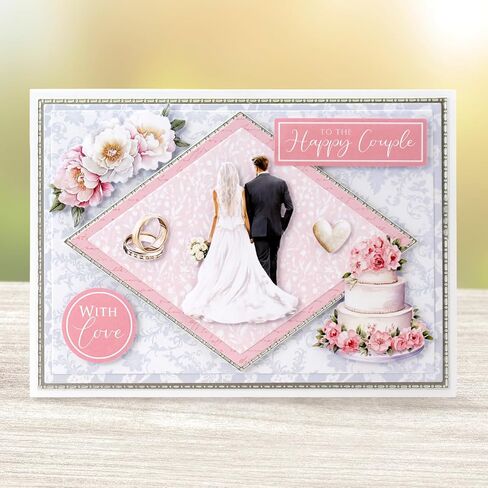 Forever & Always Die Cut Decoupage Collection for Wedding Card Making. 12 Pre-Cut Sheets for 3D Card Toppers Paper Tole by Katy Sue Designs in Kuwait