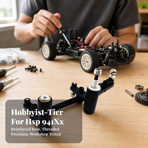 UGPLM RC Car Steering Assembly for 1 10 Scale Electric and Petrol Cars with Cylindrical Mounting Sections and Threaded Hardware for Fine Tuning Steering Alignment Suitable for Hobbyist Maintenance in Saudi Arabia