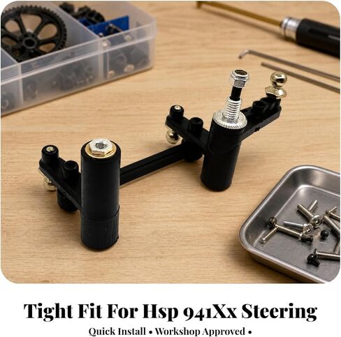 YIJU RC Car Steering Assembly for 1 10 Scale Model Vehicles with Black Molded Linkage and Ball Joint for Smooth Suitable for Routine Servicing and Performance Upgrades in Kuwait