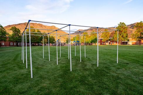Sky Grid Pro 9 Square Game Giant Lawn Games – Impact Proof PVC Backyard - 5 Heights -Playground Adjustable Square Game System–Windproof and Waterproof–Easy Setup - Nine Square Outdoor Games in Kuwait