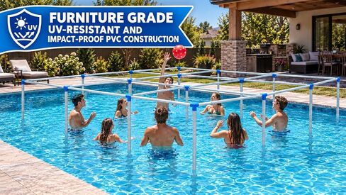 Sky Grid Pro 9 Square Game Giant Lawn Games – Impact Proof PVC Backyard - 5 Heights -Playground Adjustable Square Game System–Windproof and Waterproof–Easy Setup - Nine Square Outdoor Games in Kuwait