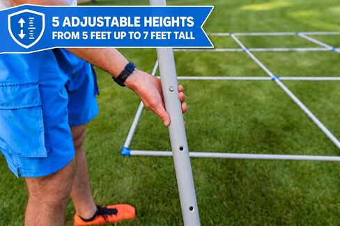 Sky Grid Pro 9 Square Game Giant Lawn Games – Impact Proof PVC Backyard - 5 Heights -Playground Adjustable Square Game System–Windproof and Waterproof–Easy Setup - Nine Square Outdoor Games in Kuwait