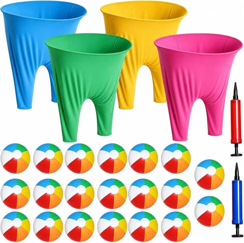 Giant Granny Pants Yard Game, 4-Team Party Set with 20 Balls & 2 Pumps in Kuwait