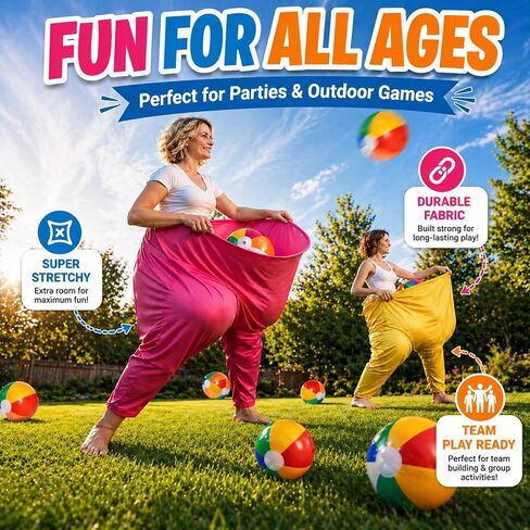 Giant Granny Pants Yard Game, 4-Team Party Set with 20 Balls & 2 Pumps in Kuwait