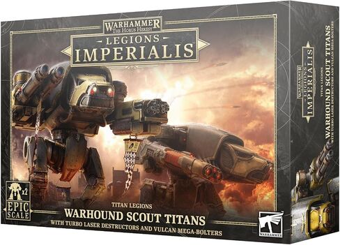 Warhammer Games Workshop Legions Imperialis - Warhound Scout Titans with Turbo Laser Destructors and Vulcan Mega-Bolters [Epic Scale] in Kuwait