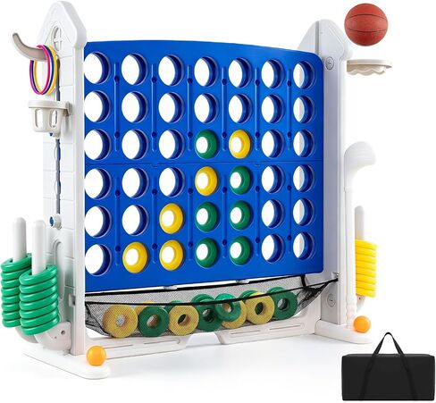 Costzon Giant 4-in-A-Row Connect Game with Adjustable Height (Red) in Kuwait