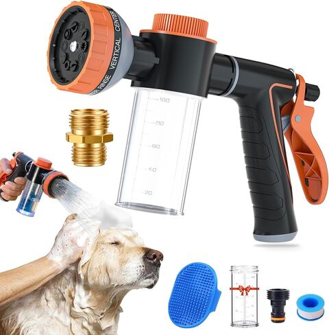 Dog Washing Hose Attachment, Dog Shower Attachment Hose Nozzle Foam Sprayer in Kuwait