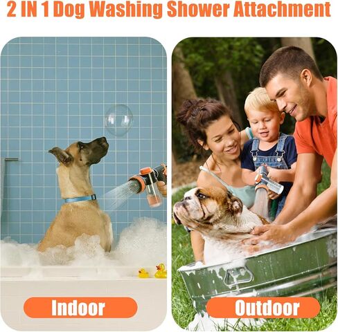 Dog Washing Hose Attachment, Dog Shower Attachment Hose Nozzle Foam Sprayer in Kuwait