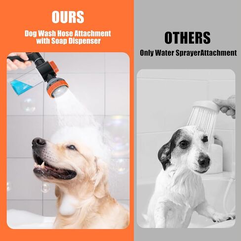 Dog Washing Hose Attachment, Dog Shower Attachment Hose Nozzle Foam Sprayer in Kuwait