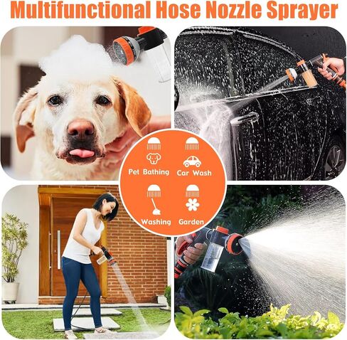 Dog Washing Hose Attachment, Dog Shower Attachment Hose Nozzle Foam Sprayer in Kuwait