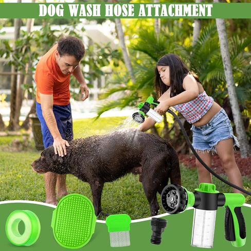 Dog Wash Sprayer Outdoor, 8-in-1 Dog Sprayer Hose Attachment in Saudi Arabia