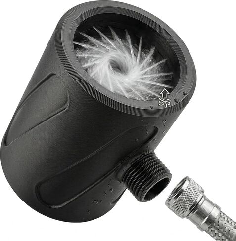 Lil' Bro 360 Ring Shower Wand - The Ultimate Undercarriage Power Washer for Men & Pets - 360 Inward Vortex Hygiene Wand - Fits Standard Shower Hoses (Gray-Small) in Kuwait