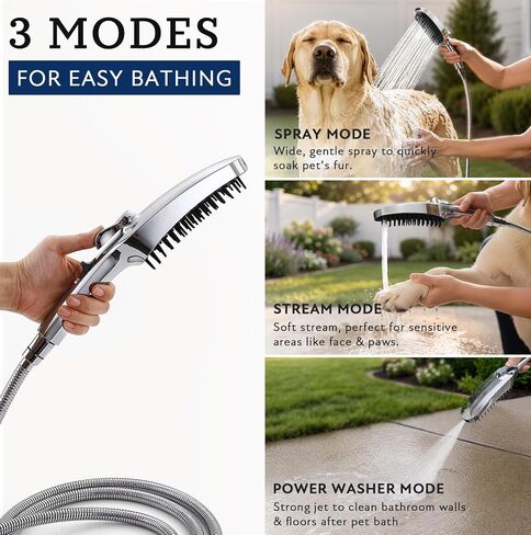 G-Promise 3 Mode Dog Wash Shower Attachment with Pause Mode for Outdoor Use in Kuwait