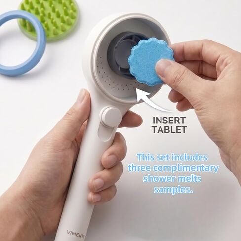 Dog Shower Sprayer Kit with Deodorizing Shower Steamers, Universal Pet Bathing Tool for Indoor & Outdoor Use with Silicone Massage Brush, 8.2ft Extra-Long Hose, Brass Diverter & Lick Mat in Saudi Arabia
