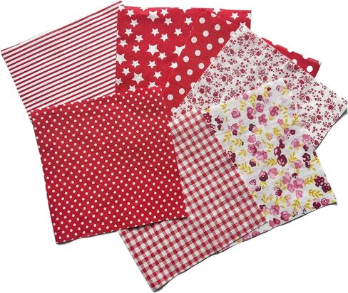 Cotton Quilting Fabric Squares, 42 Piece, 5x5 Inch, Pre-Cut in Kuwait