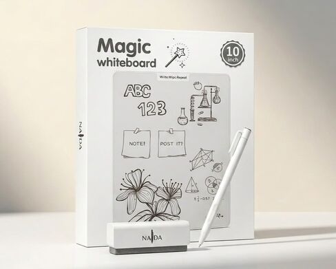 Naida Magnetic Drawing Board, Erasable Doodle Pad for Kids, Silver Gray with White Frame, Write Wipe Repeat Design in Kuwait