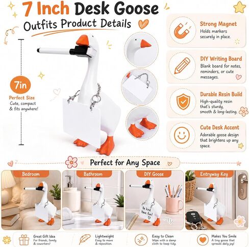 7 Inch Desk Goose Mini Magnetic Desk Goose for Home Office Decoration (Clear) in Saudi Arabia