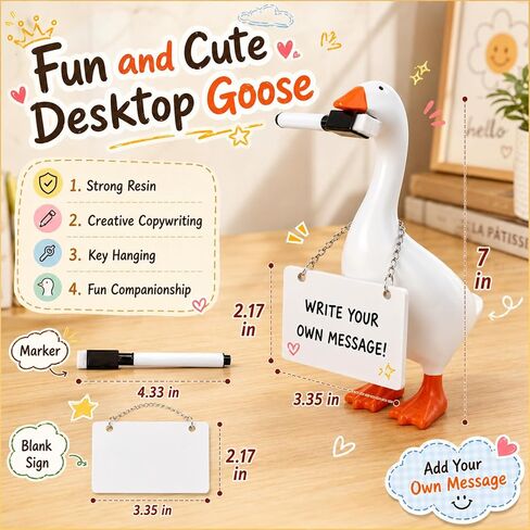 7 Inch Desk Goose Mini Magnetic Desk Goose for Home Office Decoration (Clear) in Saudi Arabia