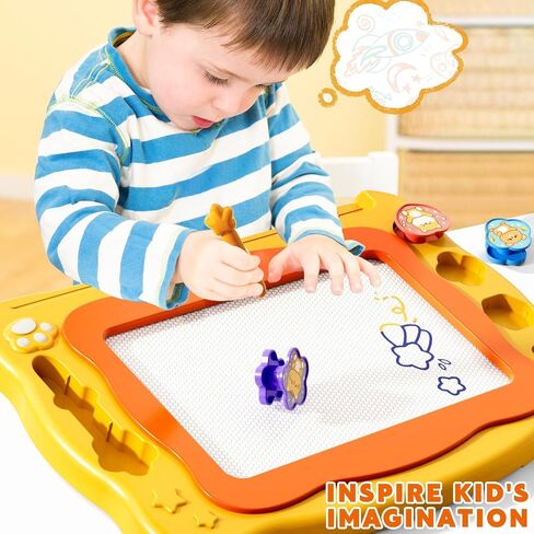 Large Magnetic Drawing Board for Toddlers, Magnetic Doodle Board for Kids, Etch A Sketch Magnet Erasable Writing Pad, Preschool Education Travel Toys for Kids Boys Girls Age 3 4 5 6 7 8 Years Old in Kuwait