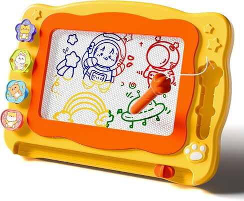 Large Magnetic Drawing Board for Toddlers, Magnetic Doodle Board for Kids, Etch A Sketch Magnet Erasable Writing Pad, Preschool Education Travel Toys for Kids Boys Girls Age 3 4 5 6 7 8 Years Old in Kuwait