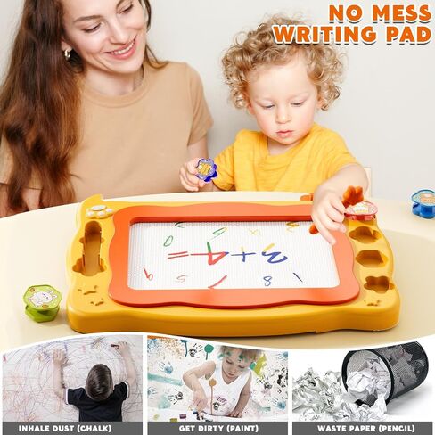 Large Magnetic Drawing Board for Toddlers, Magnetic Doodle Board for Kids, Etch A Sketch Magnet Erasable Writing Pad, Preschool Education Travel Toys for Kids Boys Girls Age 3 4 5 6 7 8 Years Old in Kuwait