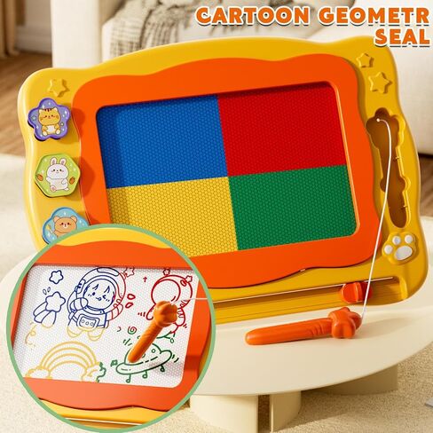 Large Magnetic Drawing Board for Toddlers, Magnetic Doodle Board for Kids, Etch A Sketch Magnet Erasable Writing Pad, Preschool Education Travel Toys for Kids Boys Girls Age 3 4 5 6 7 8 Years Old in Kuwait