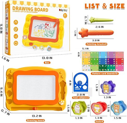 Large Magnetic Drawing Board for Toddlers, Magnetic Doodle Board for Kids, Etch A Sketch Magnet Erasable Writing Pad, Preschool Education Travel Toys for Kids Boys Girls Age 3 4 5 6 7 8 Years Old in Kuwait