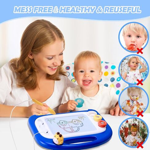 vusum Toddler Toys for 18M+ 2 3 Year Old Boys&Girls, Magnetic Drawing Doodle Board Kids Toy Etch A Pad Sketch,Toddle Boy Toy for Educational Learning of Age 18M+ 2 3 4 Boys & Girls Birthday in Kuwait