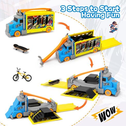 KETIEE Finger Skateboard Park Set, 2-in-1 Transforming & Foldable in Kuwait