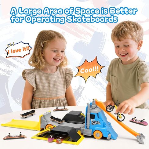 KETIEE Finger Skateboard Park Set, 2-in-1 Transforming & Foldable in Kuwait