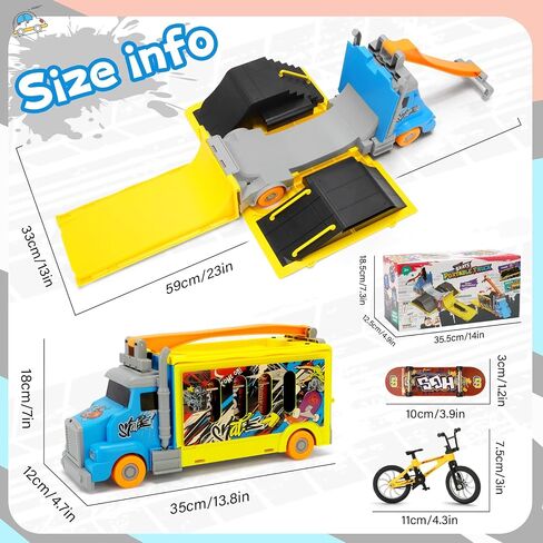 KETIEE Finger Skateboard Park Set, 2-in-1 Transforming & Foldable in Kuwait