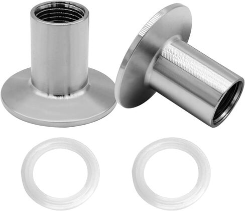 Stainless Steel Sanitary Pipe Fitting 1/2" NPT Male Thread to 1.5" Tri Clamp 50.5mm Ferrule OD Sanitary Home Brew Adapter Connector (pack of 2) in Kuwait