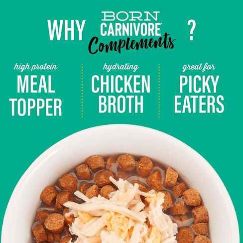 Tiki Cat Born Carnivore Cat Food Topper, Variety Pack, 2.1oz Pouch, 12ct in Saudi Arabia