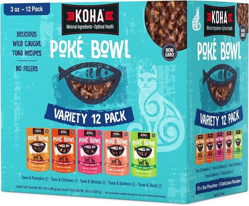 KOHA Poké Bowl Tuna & Shrimp Entree in Gravy for Cats, Wet Cat Food in Kuwait