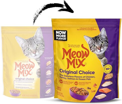 Meow Mix Original Choice Dry Cat Food, 18 oz Pouches in Kuwait