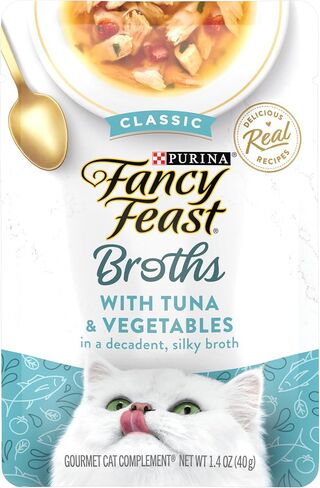 Purina Fancy Feast Broth Cat Food Complement (16 Ct) 1.4 oz Pouche in Kuwait