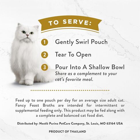 Purina Fancy Feast Broth Cat Food Complement (16 Ct) 1.4 oz Pouche in Kuwait