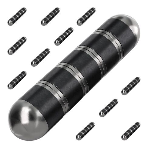 Master Magnetics Heavy-Duty Ru-Master 5 Cow Magnets - 0.75" Diameter, 3.375" Length, Black and Silver, Pack of 12, COW-RUM5CX12 in Kuwait