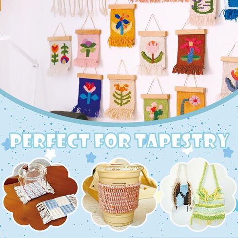 Sawvolker Wooden Weaving Loom Kit with 12 Colors Yarn for Kids and Adult in Kuwait