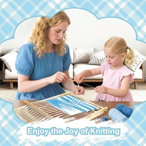Sawvolker Wooden Weaving Loom Kit with 12 Colors Yarn for Kids and Adult in Kuwait