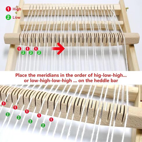 Sawvolker Wooden Weaving Loom Kit with 12 Colors Yarn for Kids and Adult in Kuwait