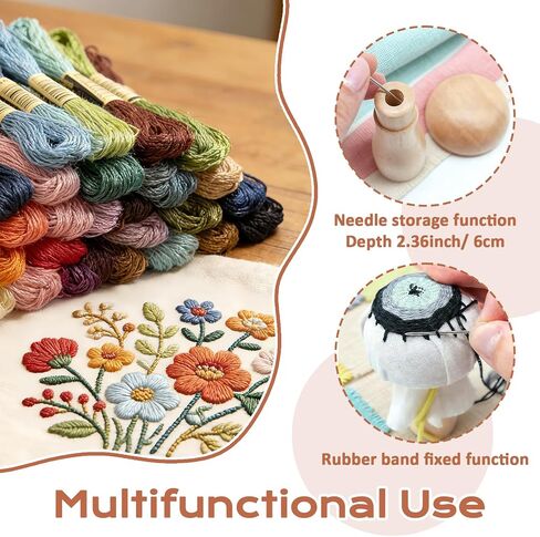 Esoes Speedweve Darning Mini Loom Kits with 50 Color Threads, Sock Darning Mushroom Egg, Complete Darning Kit for Beginners Quickly Mending Jeans Socks, DIY Knit Patch Repair Clothes Tool in Kuwait
