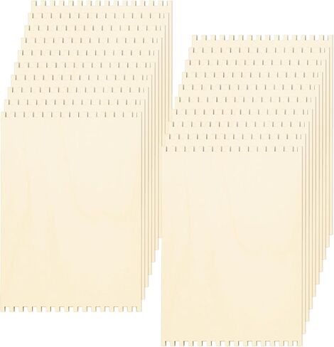 Tosnail 20 Pack Beginners Wooden Looms, 5.9 x 9 Inches Notched Weaving Loom for Adults, Darning Beading Boards, Basket Weaving Tools Kit for Crafts Project, Knitting, Sewing, Crochet in Kuwait