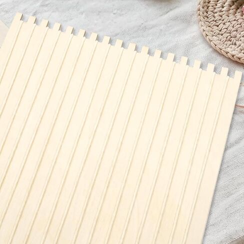 Tosnail 20 Pack Beginners Wooden Looms, 5.9 x 9 Inches Notched Weaving Loom for Adults, Darning Beading Boards, Basket Weaving Tools Kit for Crafts Project, Knitting, Sewing, Crochet in Kuwait